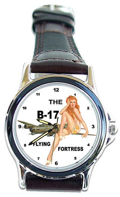 B-17 Flying Fortress Pinup Wrist Watch